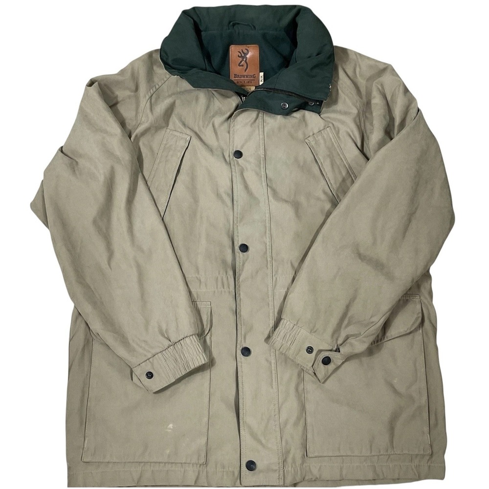 Browning Field Chore Jacket Men's Medium Brown Workwear Utility Barn Coat Lined